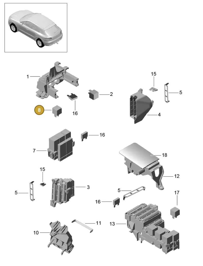 94660715100 — Porsche Macan (2013-2018) diagram p44902000, position 8