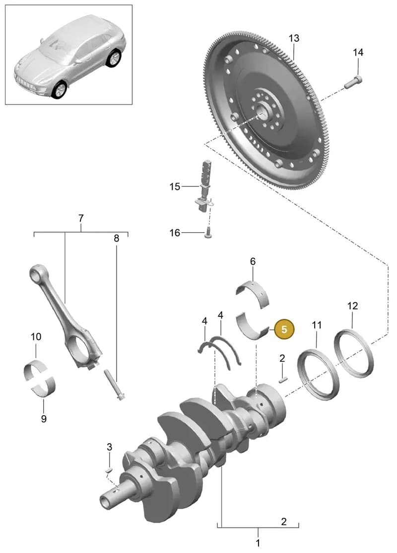 94810124110 — Porsche Macan (2013-2018) diagram p44102000, position 5