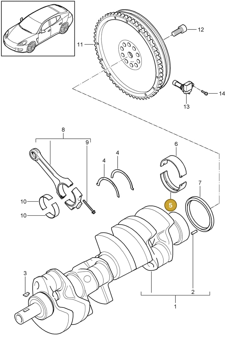 94810124111 — Porsche Panamera (2009-2016) diagram p35102000, position 5