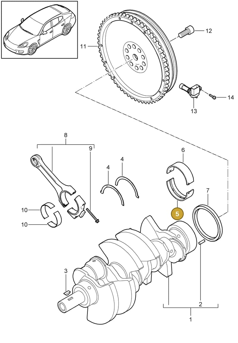 94810124111 — Porsche Panamera (2009-2016) diagram p35102010, position 5