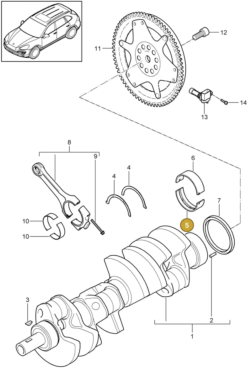 94810124111 — Porsche Cayenne (2010-2018) diagram p37102000, position 5