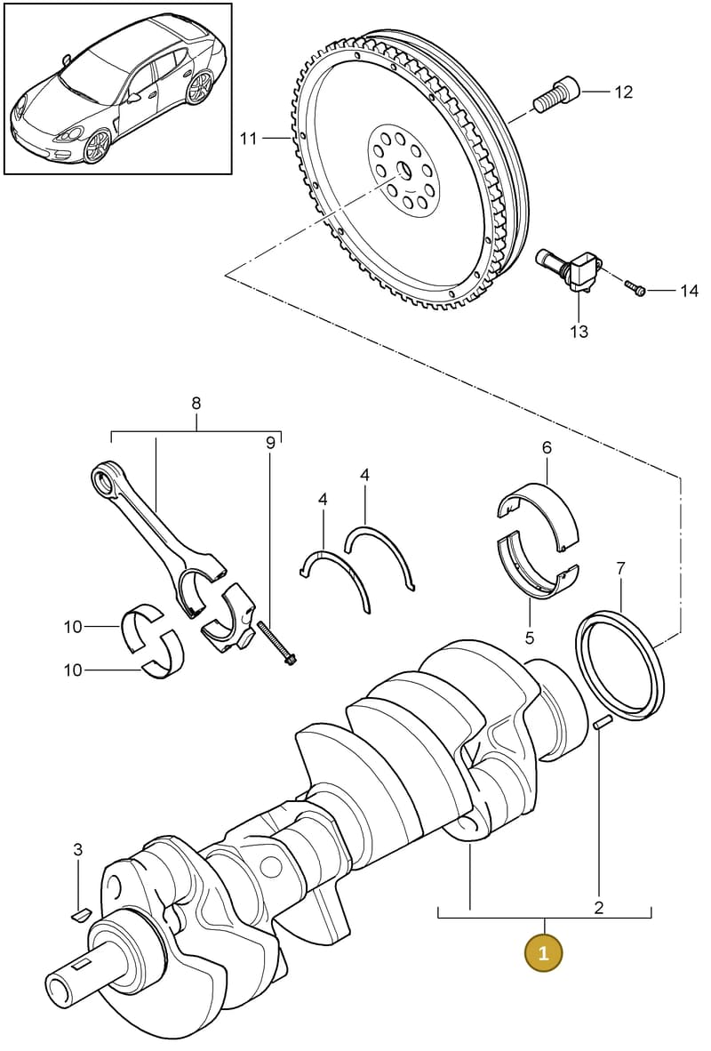 94810201171 — Porsche Panamera (2009-2016) diagram p35102000, position 1