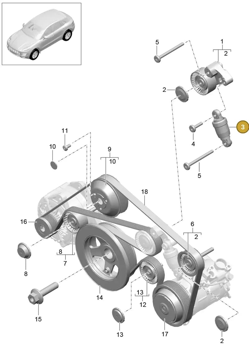 94810226175 — Porsche Macan (2013-2018) diagram p44102060, position 3