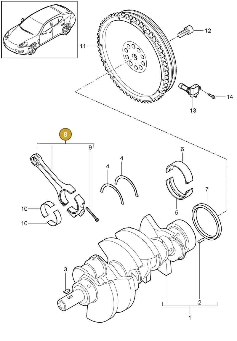 94810301922 — Porsche Panamera (2009-2016) diagram p35102010, position 8