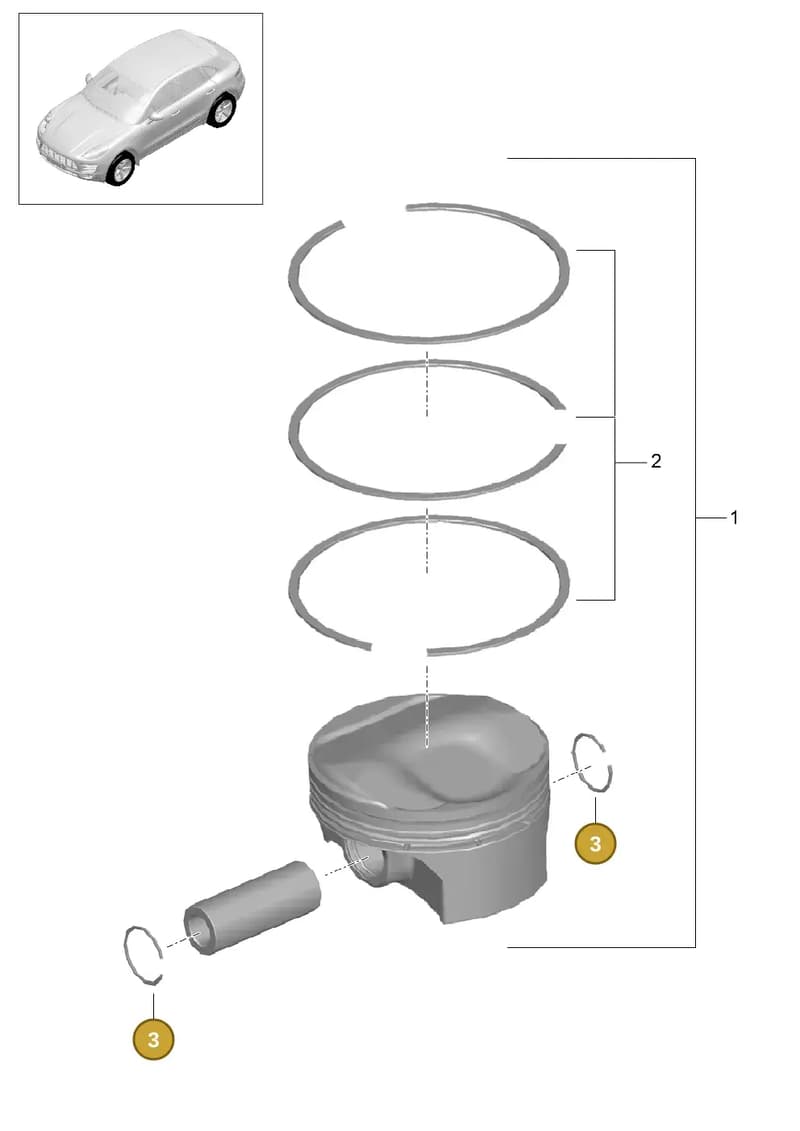 94810334100 — Porsche Macan (2013-2018) diagram p44102030, position 3