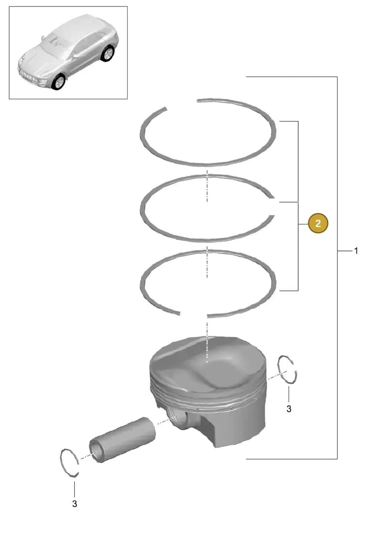 94810394121 — Porsche Macan (2013-2018) diagram p44102030, position 2