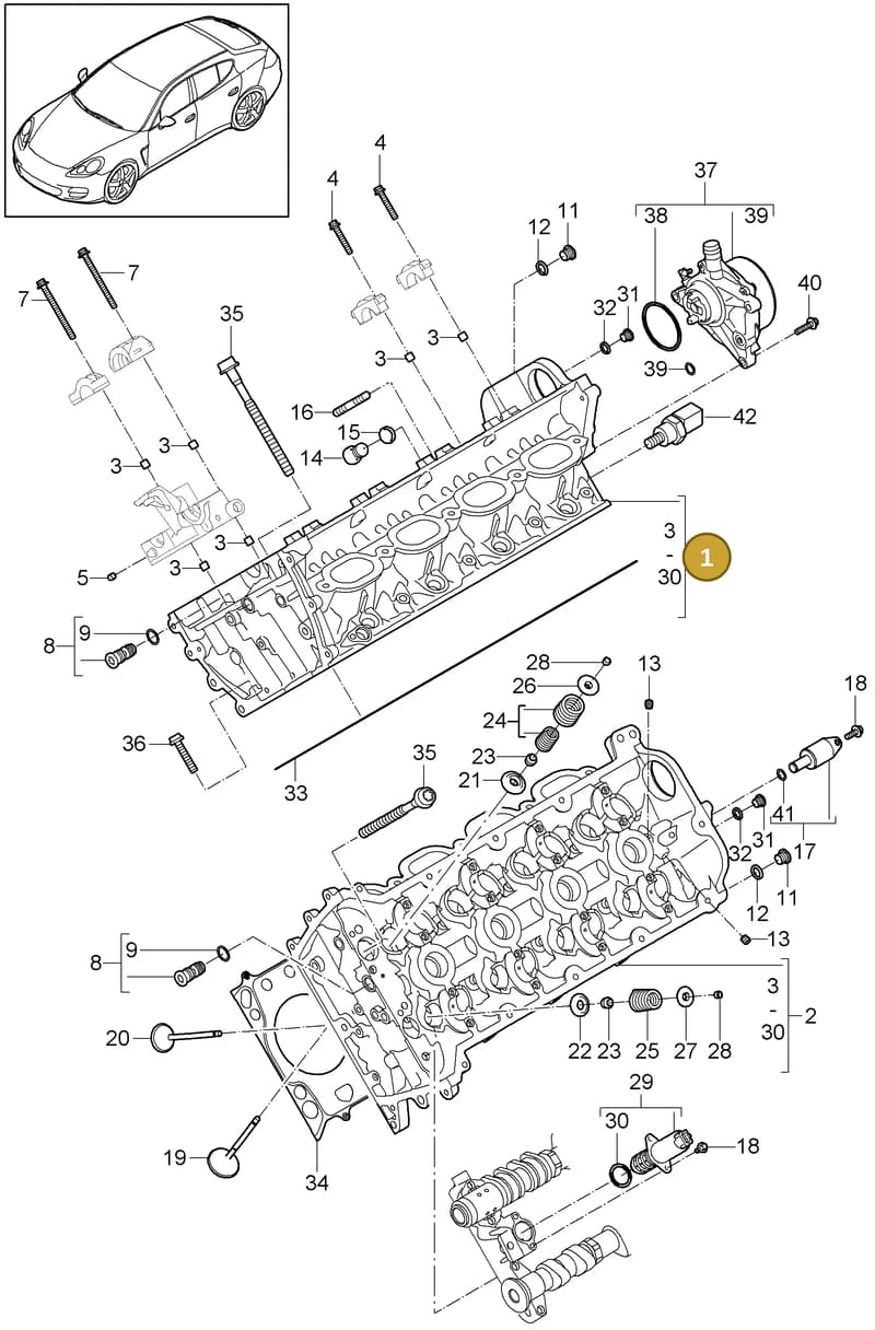 94810401576 — Porsche Panamera (2009-2016) diagram p35103000, position 1