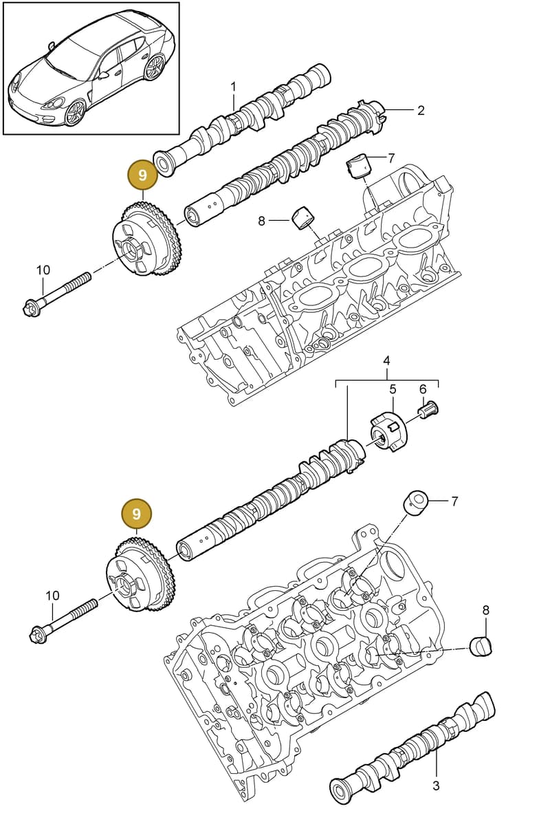 94810505123 — Porsche Panamera (2009-2016) diagram p35103050, position 9