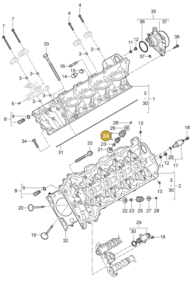 94810509400 — Porsche Cayenne (2007-2010) diagram p31103000, position 24
