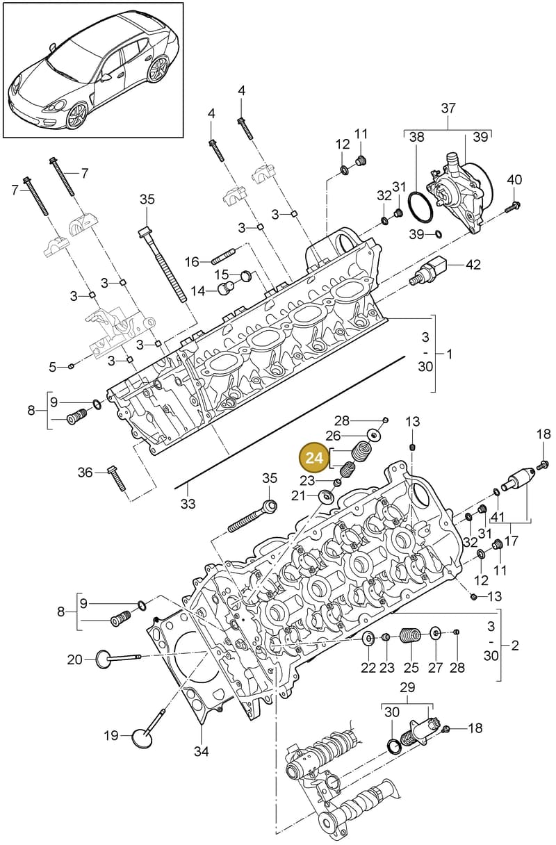 94810509400 — Porsche Panamera (2009-2016) diagram p35103000, position 24