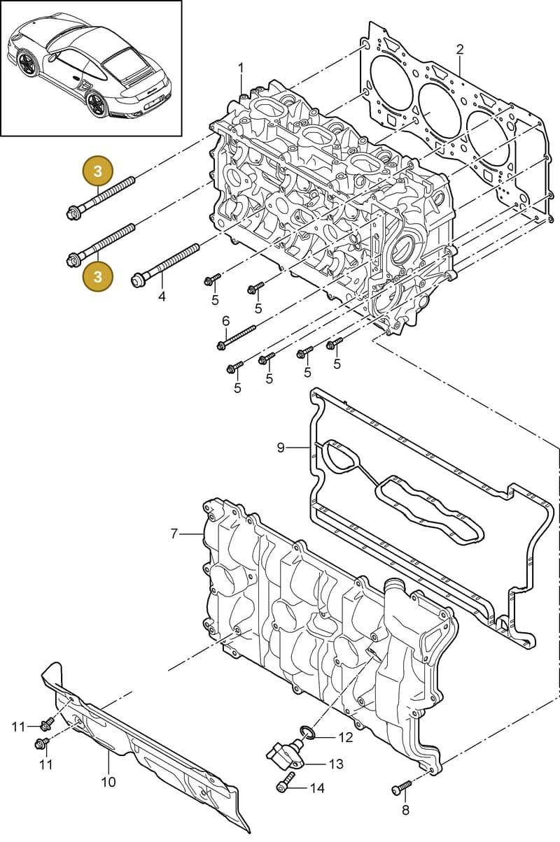94810515101 — Porsche GT2 RS (2009-2012) diagram p36103000, position 3