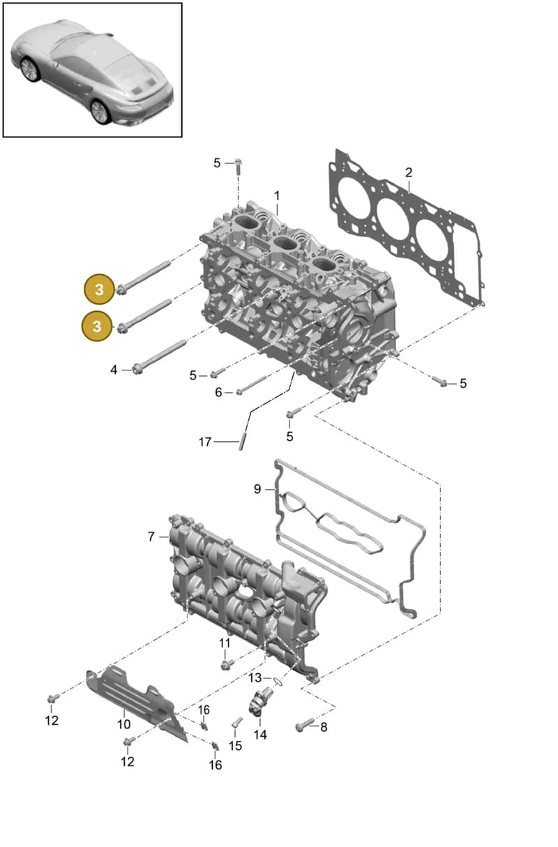 94810515101 — Porsche 911 (2013-2020) diagram p42103000, position 3
