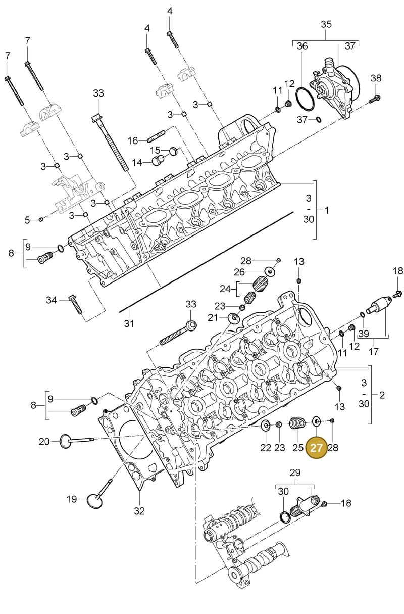 94810515251 — Porsche Cayenne (2007-2010) diagram p31103000, position 27