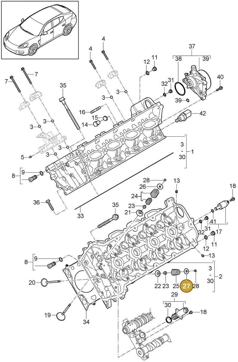 94810515251 — Porsche Panamera (2009-2016) diagram p35103000, position 27