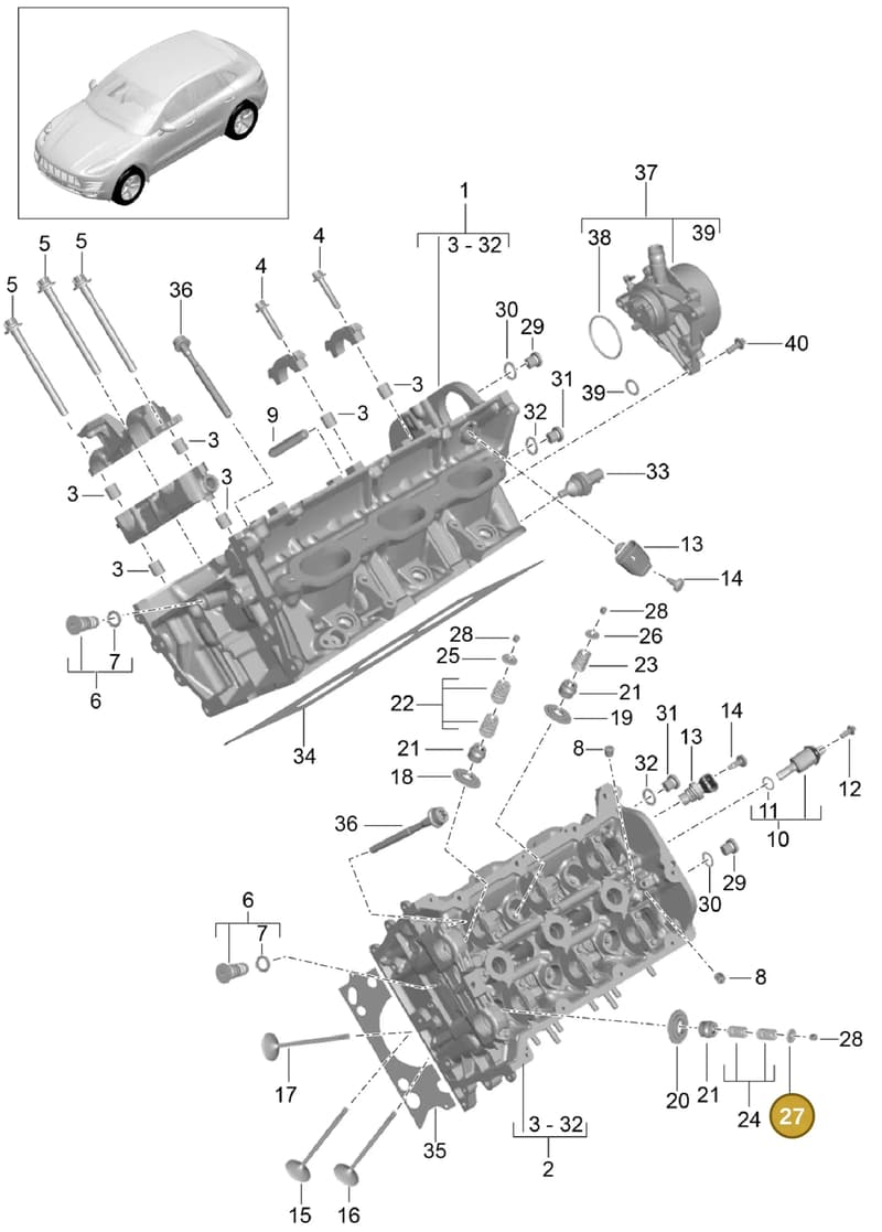 94810515251 — Porsche Macan (2013-2018) diagram p44103000, position 27
