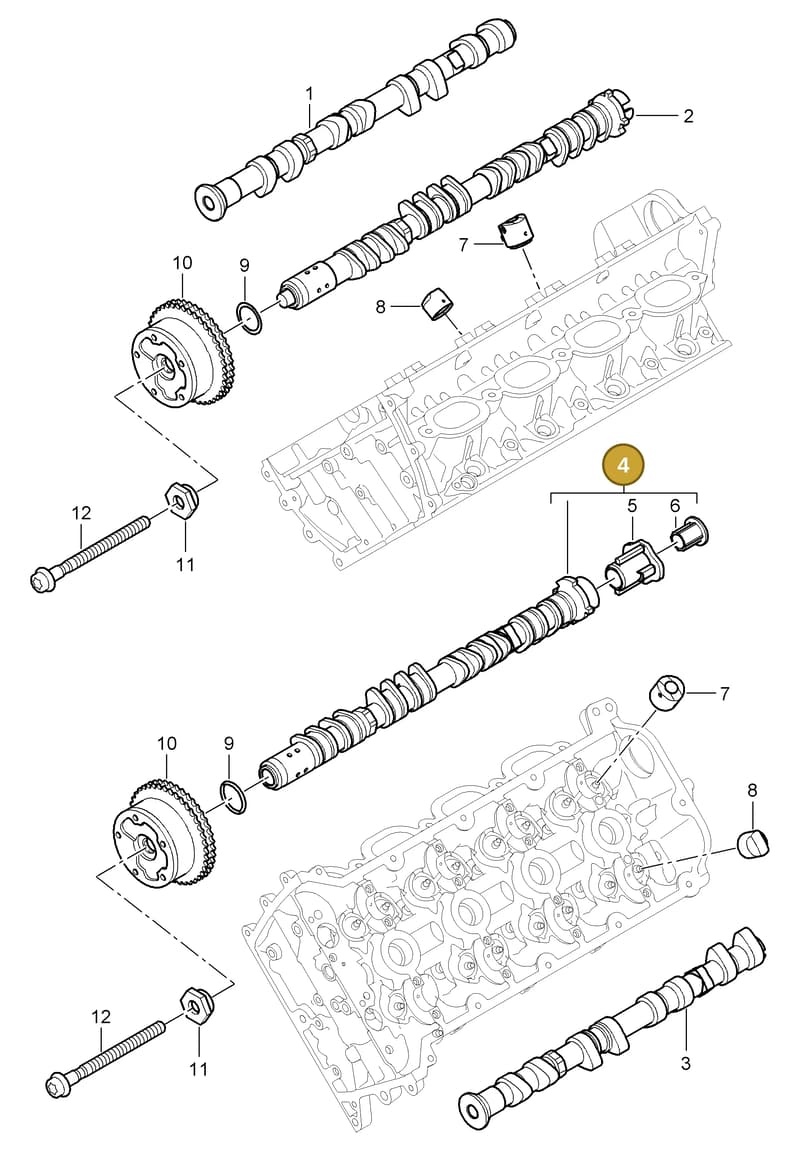 94810516910 — Porsche Cayenne (2007-2010) diagram p31103010, position 4