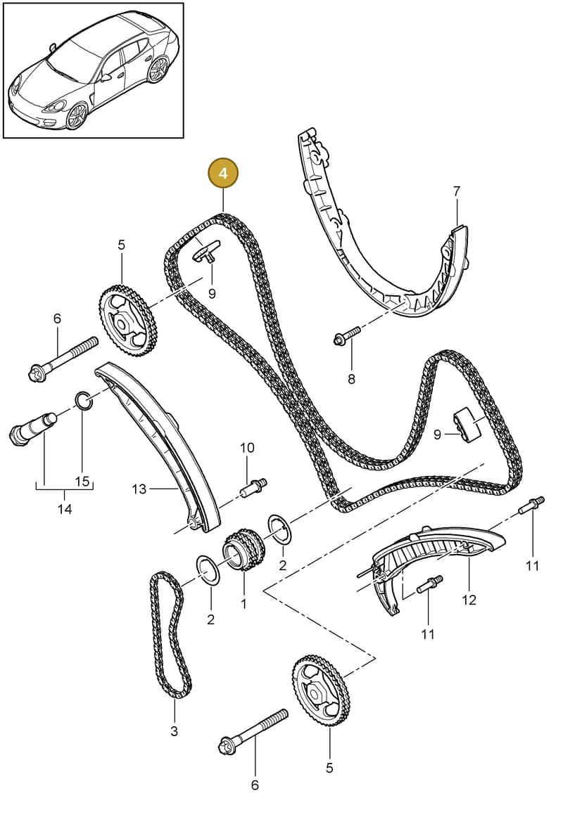 94810516910 — Porsche Panamera (2009-2016) diagram p35103060, position 4
