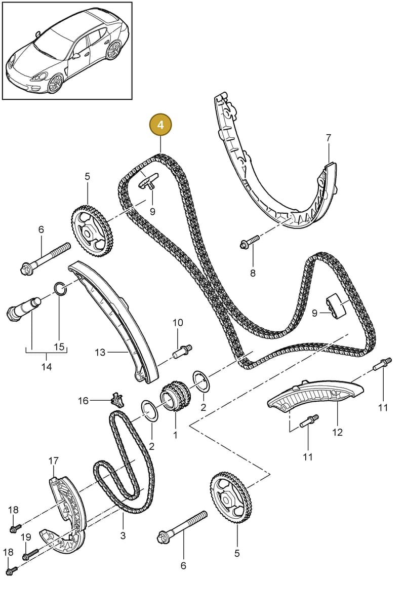 94810516910 — Porsche Panamera (2009-2016) diagram p35103070, position 4