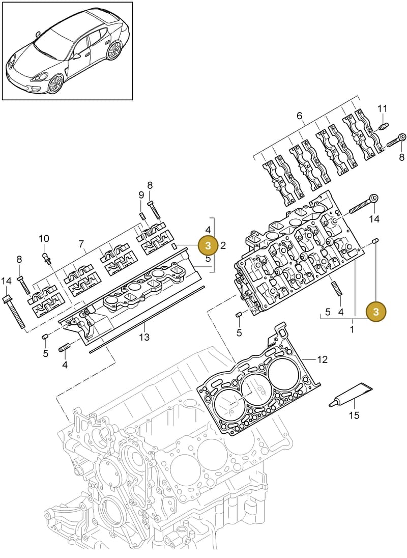 94810593501 — Porsche Panamera (2009-2016) diagram p35103010, position 3