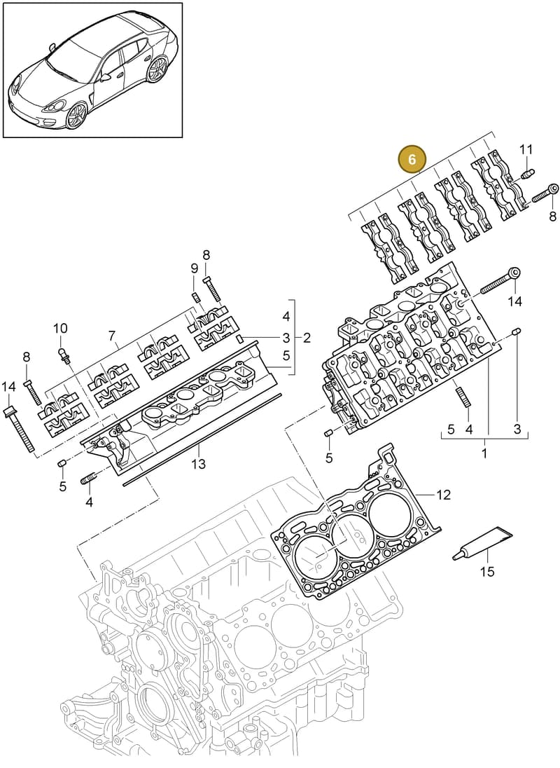 94810593800 — Porsche Panamera (2009-2016) diagram p35103010, position 6