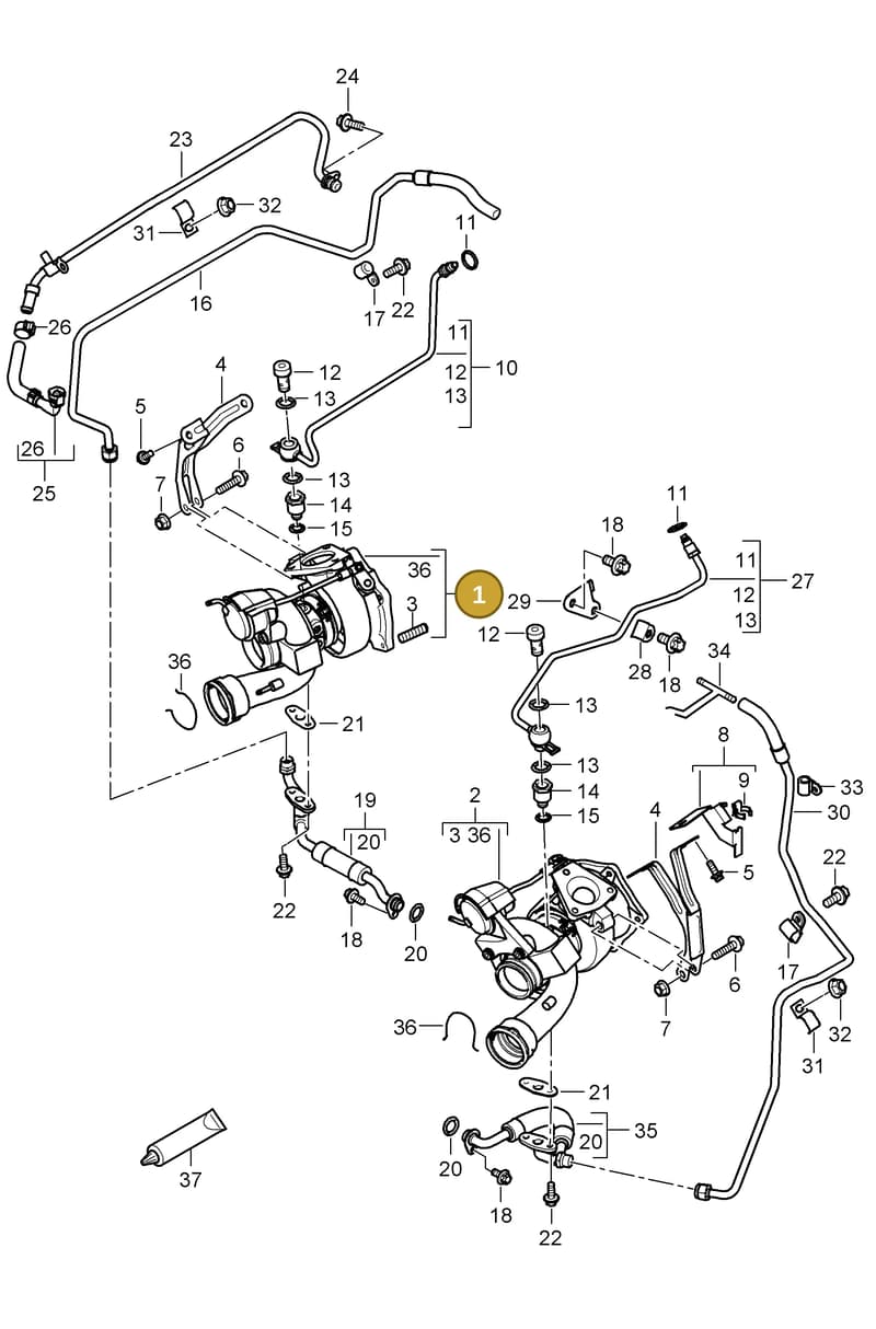 94810602753 — Porsche Cayenne (2007-2010) diagram p31202030, position 1
