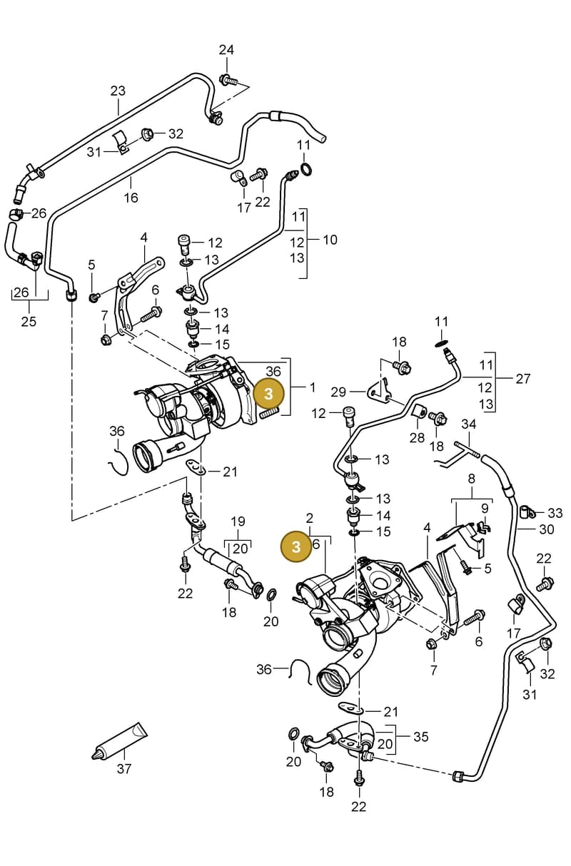 94810623755 — Porsche Cayenne (2007-2010) diagram p31202030, position 3