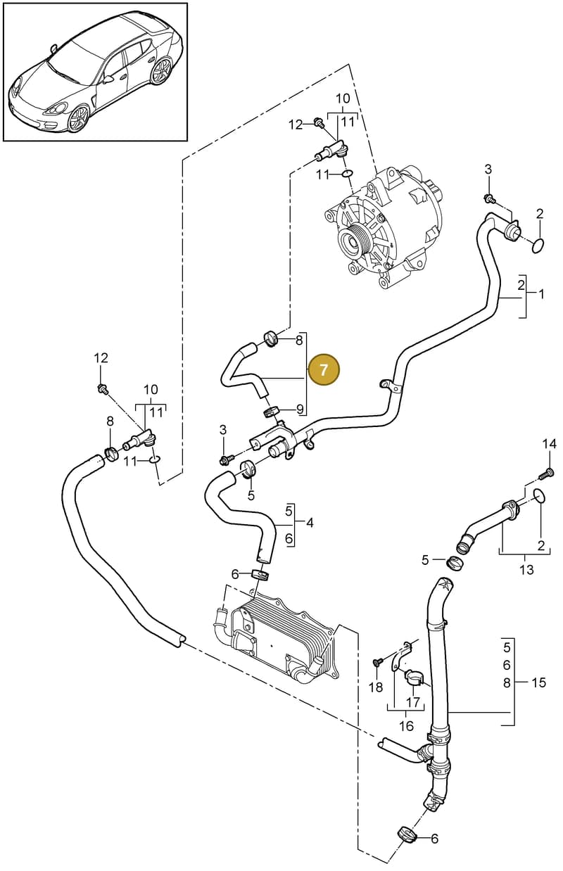 94810635506 — Porsche Panamera (2009-2016) diagram p35105030, position 7