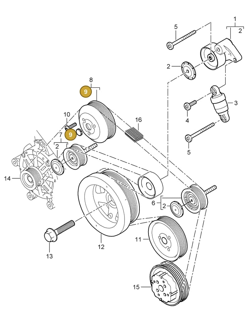 94810641900 — Porsche Cayenne (2007-2010) diagram p31102060, position 9