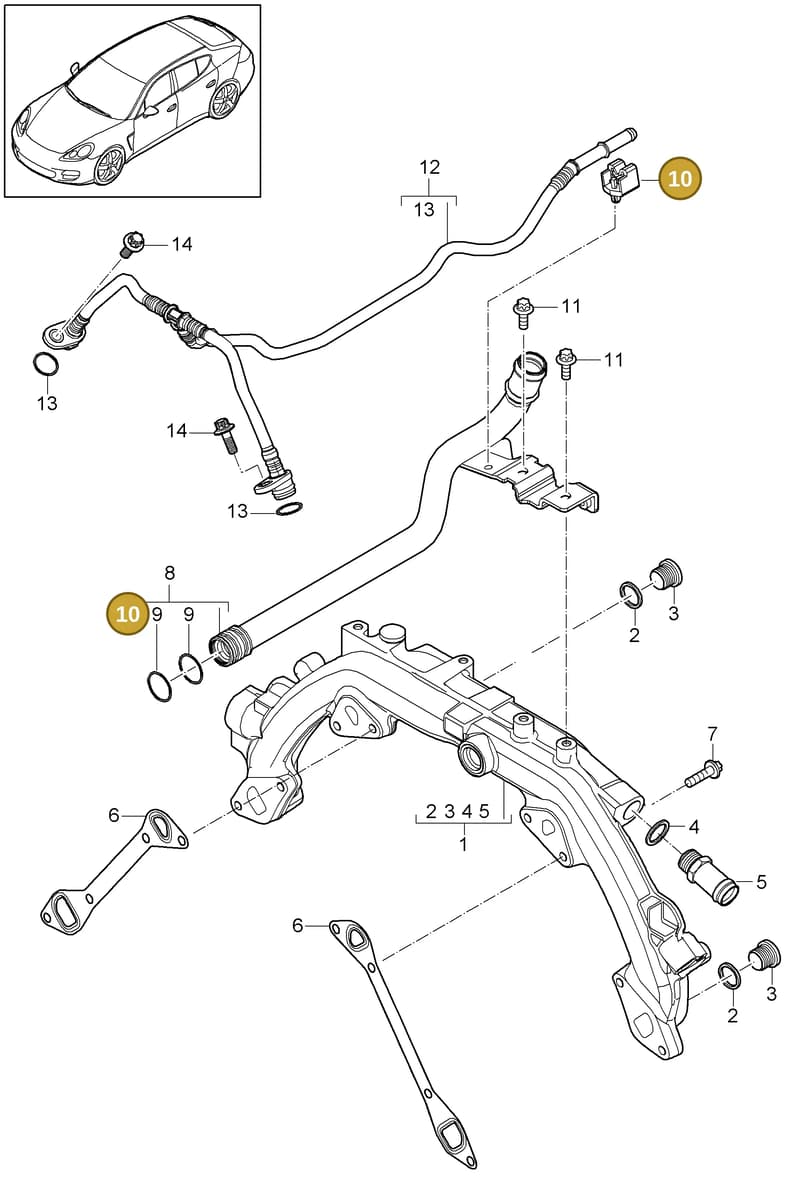 94810646200 — Porsche Panamera (2009-2016) diagram p35105020, position 10