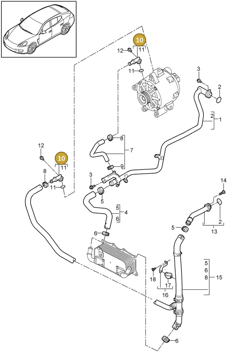 94810646200 — Porsche Panamera (2009-2016) diagram p35105030, position 10