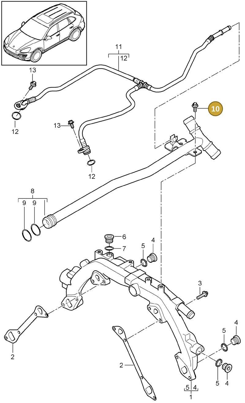 94810646200 — Porsche Cayenne (2010-2018) diagram p37105020, position 10