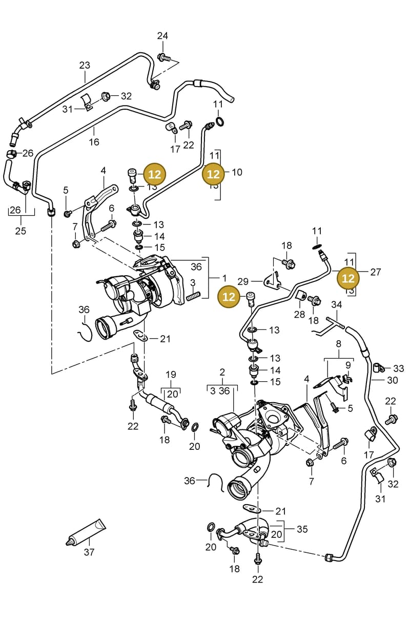 94810701152 — Porsche Cayenne (2007-2010) diagram p31202030, position 12