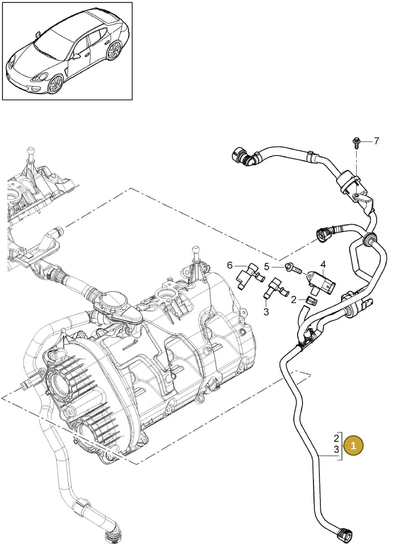 94810713522 — Porsche Panamera (2009-2016) diagram p35107010, position 1