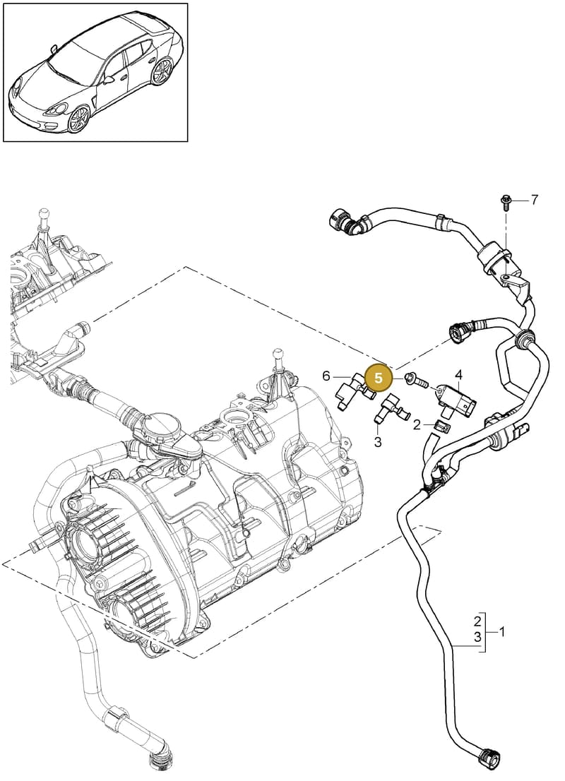 94810724520 — Porsche Panamera (2009-2016) diagram p35107010, position 5