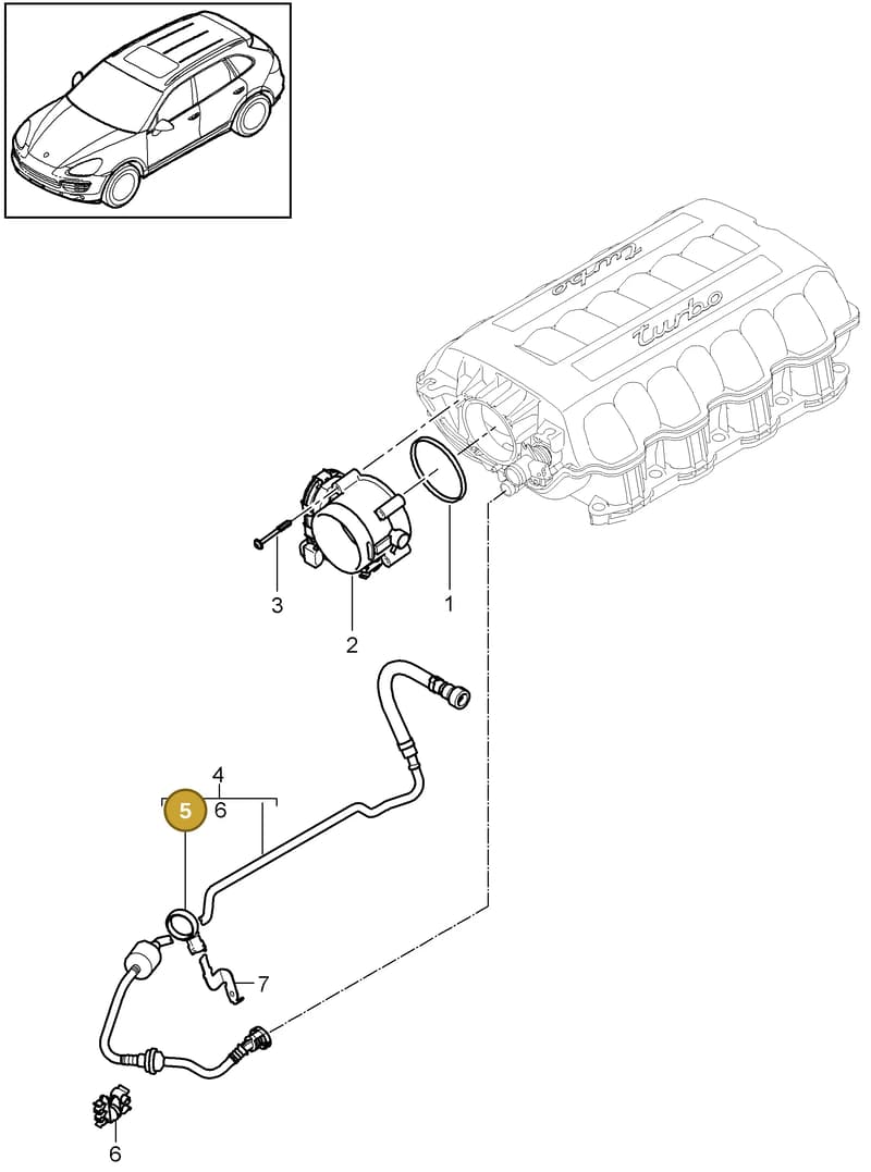94810724520 — Porsche Cayenne (2010-2018) diagram p37107000, position 5