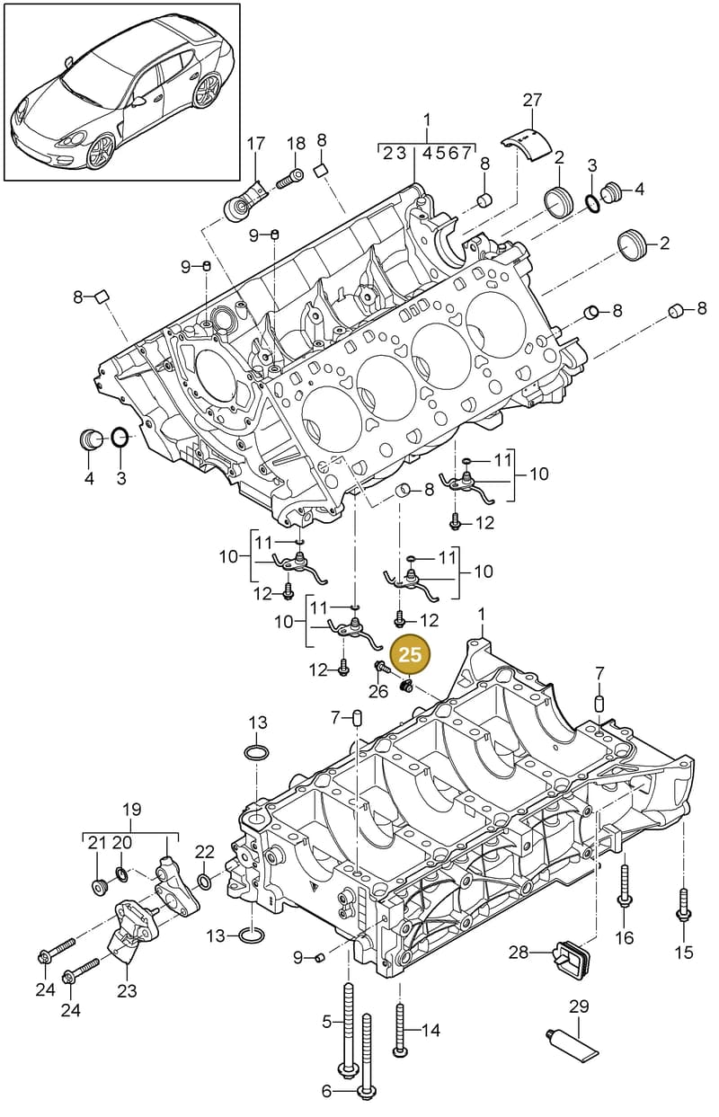 94810726000 — Porsche Panamera (2009-2016) diagram p35101030, position 25