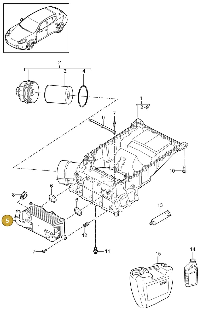 94810728122 — Porsche Panamera (2009-2016) diagram p35104040, position 5