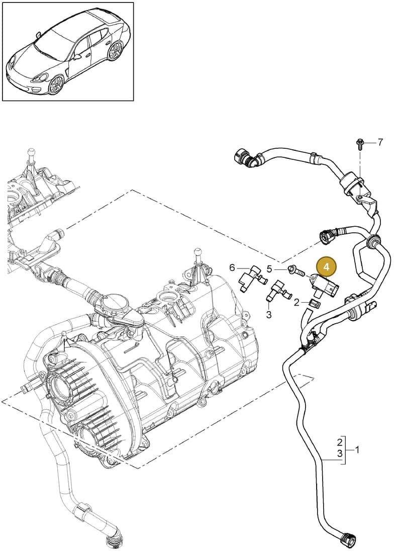 94810744302 — Porsche Panamera (2009-2016) diagram p35107010, position 4