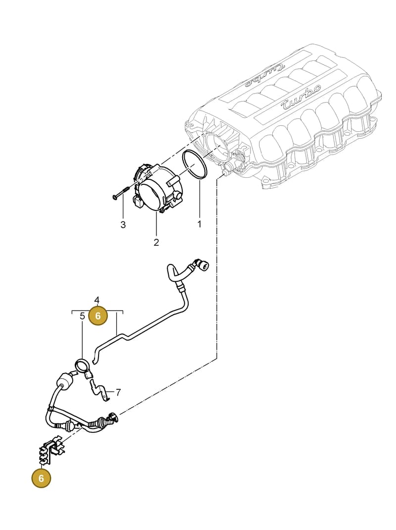 94811003050 — Porsche Cayenne (2007-2010) diagram p31107000, position 6