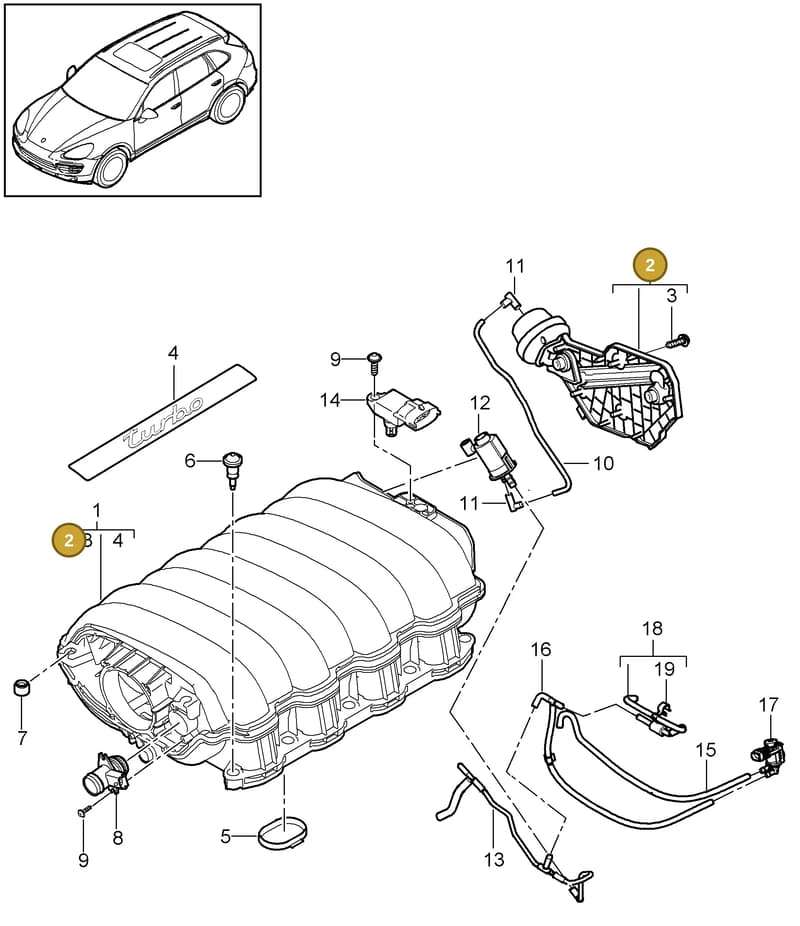 94811011620 — Porsche Cayenne (2010-2018) diagram p37107050, position 2