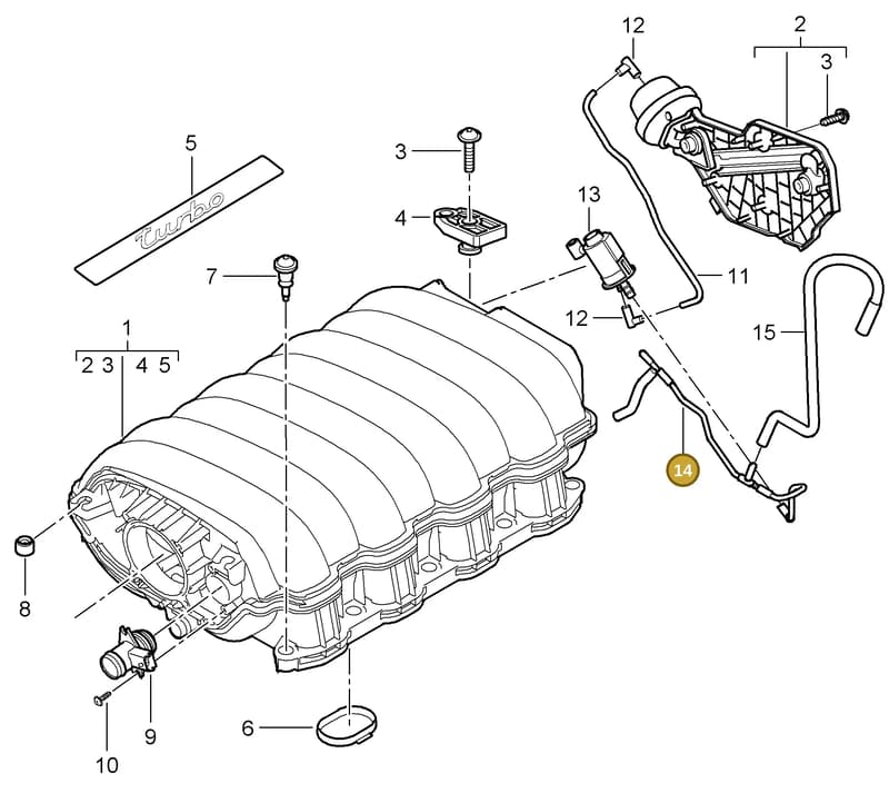 94811035800 — Porsche Cayenne (2007-2010) diagram p31107010, position 14