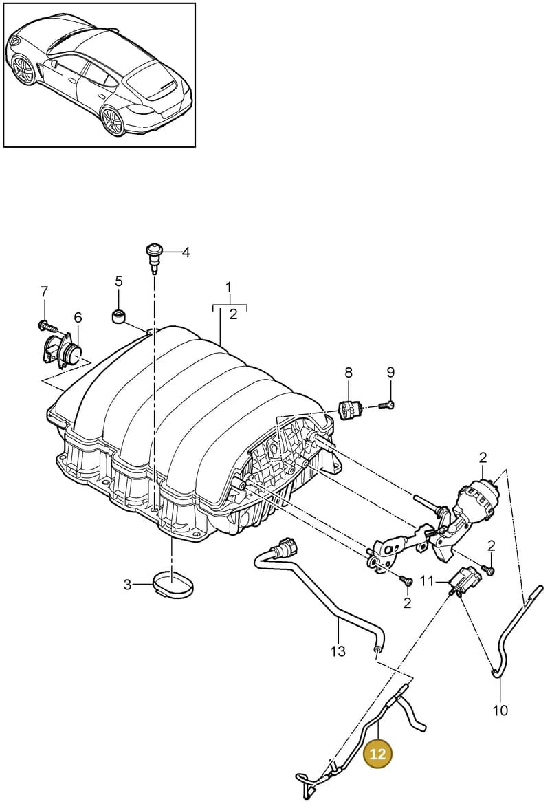 94811035800 — Porsche Panamera (2009-2016) diagram p35107050, position 12