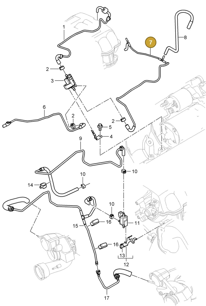 94811035852 — Porsche Cayenne (2007-2010) diagram p31107030, position 7