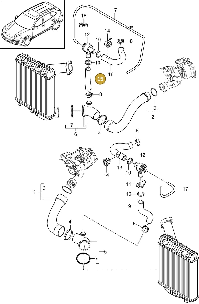 94811066671 — Porsche Cayenne (2010-2018) diagram p37107080, position 15