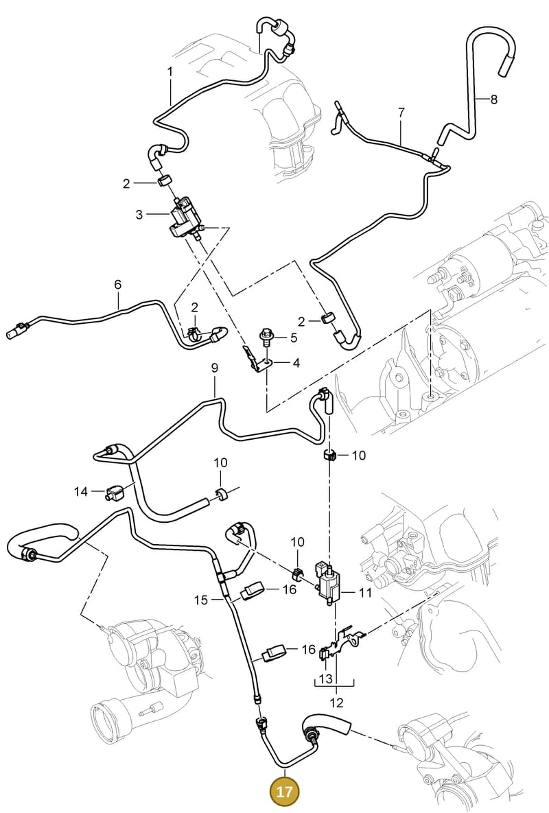94811066856 — Porsche Cayenne (2007-2010) diagram p31107030, position 17