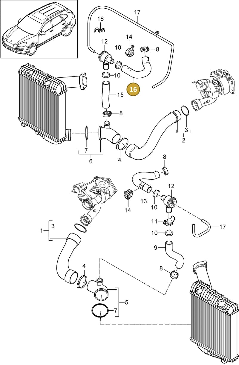 94811066856 — Porsche Cayenne (2010-2018) diagram p37107080, position 16