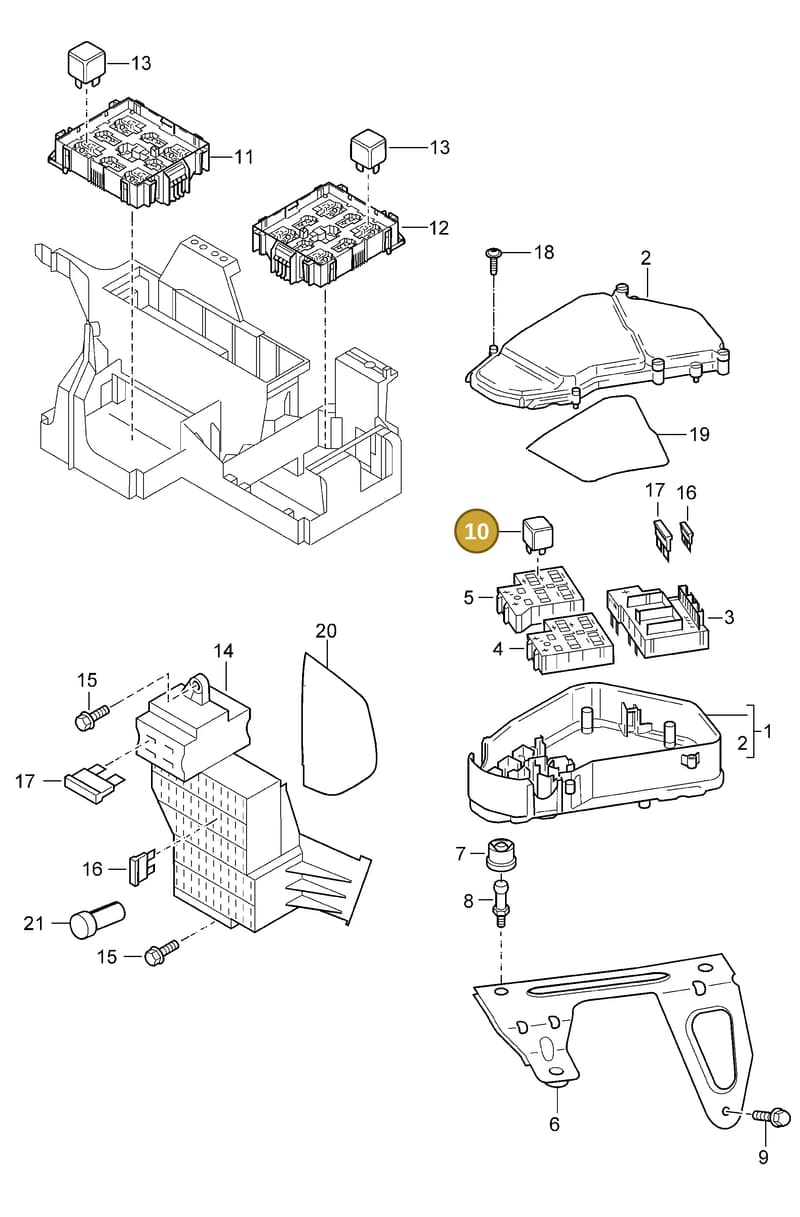 94860307000 — Porsche Cayenne (2007-2010) diagram p31902000, position 10