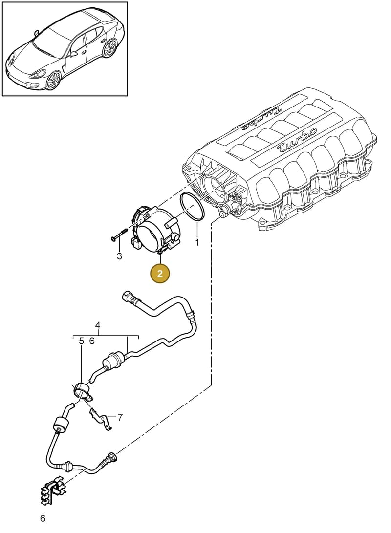 94860511504 — Porsche Panamera (2009-2016) diagram p35107000, position 2