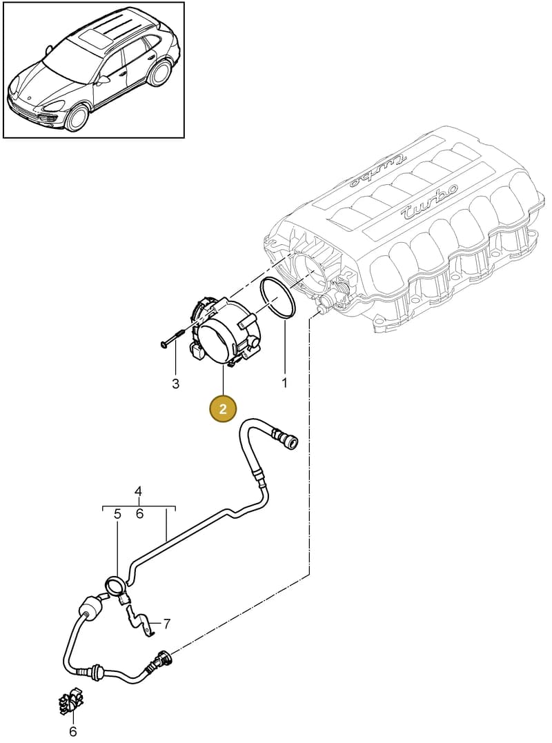 94860511504 — Porsche Cayenne (2010-2018) diagram p37107000, position 2