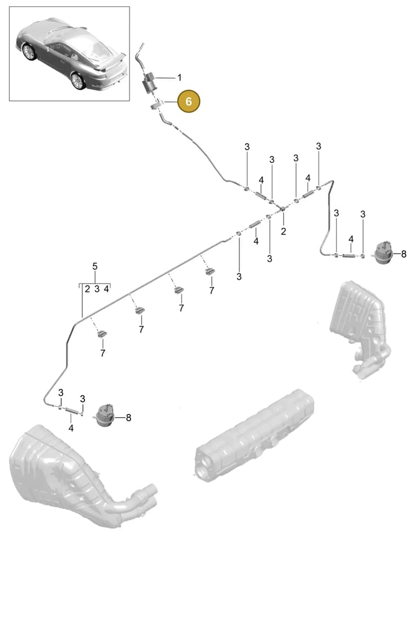 94860516701 — Porsche 911 (2013-2020) diagram p41202010, position 6